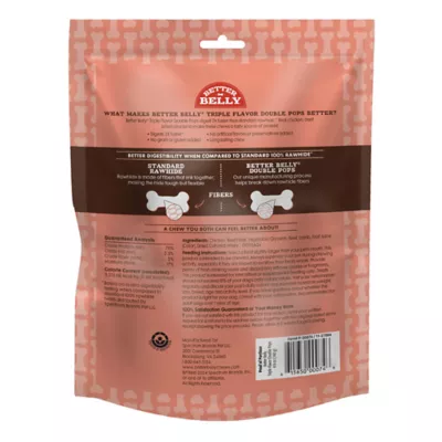 Product Better Belly Triple Flavor Double Pops Dog Treats 6.1 OZ