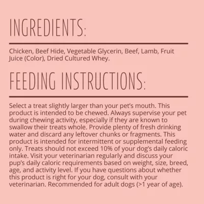 Product Better Belly Triple Flavor Double Pops Dog Treats 6.1 OZ