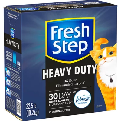 Product Fresh Step Heavy Duty Clumping Litter with Febreze Freshness, 30 Day Odor Control, Box, 22.5 LB