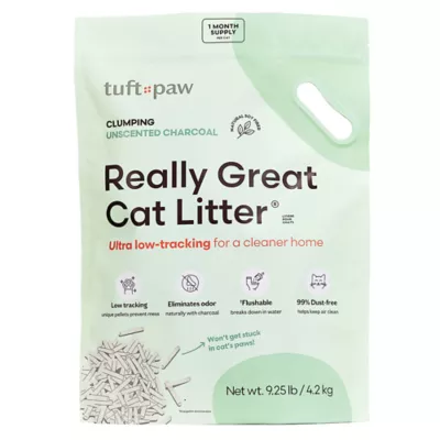 Product Tuft + Paw - Really Great Tofu Cat Litter - Unscented, Flushable, 9.25 LB