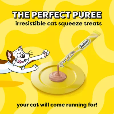 Product TEMPTATIONS Lickable Cat Treats Creamy Puree - Variety Pack, 48 ct