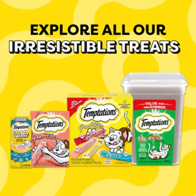 Product TEMPTATIONS Lickable Cat Treats Creamy Puree - Variety Pack, 48 ct