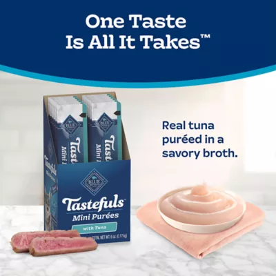 Product Blue Buffalo Tastefuls Mini Purées Cat Food Complement - 0.5 Oz