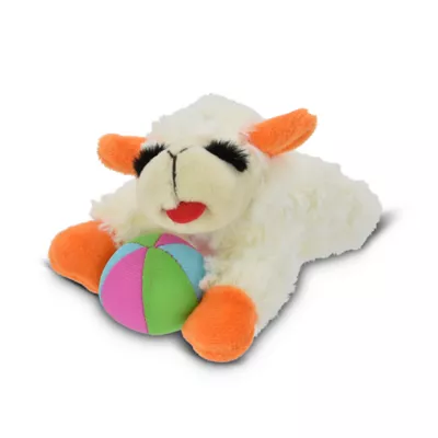 Product Multipet® Lamb Chop w/ Beach Ball Squeaker Plush Dog Toy