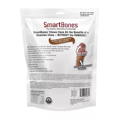 Product SmartBones Chicken Wrapped Stuffed Twists Dog Treats 10 Count 13.7 OZ