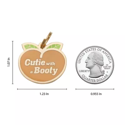 Product Two Tails Pet Company - Cutie with a Booty Personalized Pet ID Tag