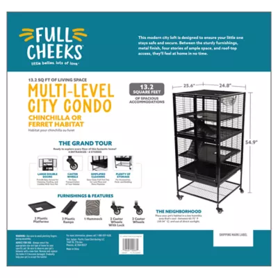 Product Full Cheeks™ Multi-Level City Condo Chinchilla Habitat