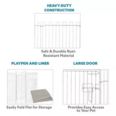Product Full Cheeks™ 58" Wide Play & Excercise Pen With Liner