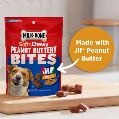 Product Milk-Bone X Jif Peanut Butter Bites Dog Treats 4.5 OZ