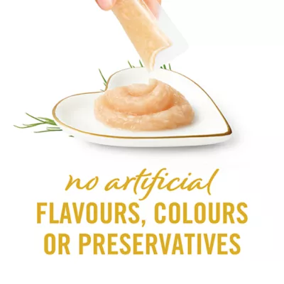 Product Fancy Feast Savoury Purée Cat Treats - Naturals Seafood Favourites Variety Pack, 10g x 16