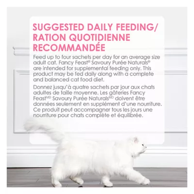 Product Fancy Feast Cat Treats - Savoury Purée Naturals with Natural Shrimp & Tuna