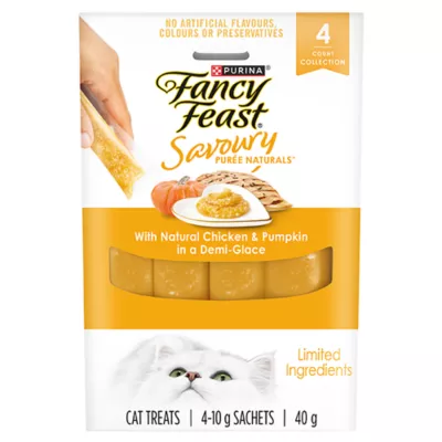 Product Fancy Feast Savoury Puree Naturals Cat Treats - Natural Chicken & Pumpkin, 40g