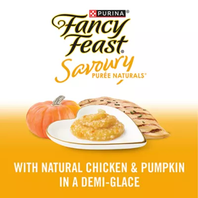 Product Fancy Feast Savoury Puree Naturals Cat Treats - Natural Chicken & Pumpkin, 40g