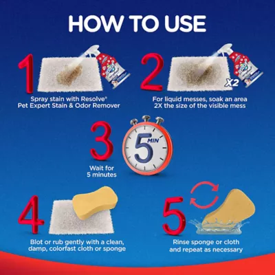 Product Resolve, Pet Expert, Stain & Odor 22oz Trigger