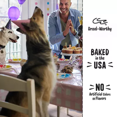 Product Three Dog Bakery Birthday Confetti Lick'n Crunch Sandwich Cookies 13 OZ