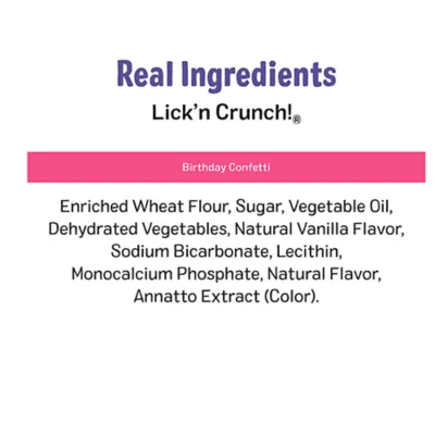 Product Three Dog Bakery Birthday Confetti Lick'n Crunch Sandwich Cookies 13 OZ