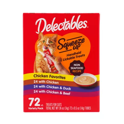 Product Hartz Delectables Squeeze Up - Variety Pack, 72 CT, 36 OZ