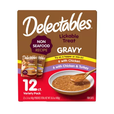 Product Hartz Delectables Gravy - Variety Pack, 12 CT, 16.8 OZ