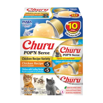 Product Inaba Churu Cat Treat POP'N Serve - Chicken Flavour, 350 g, 10 Pack