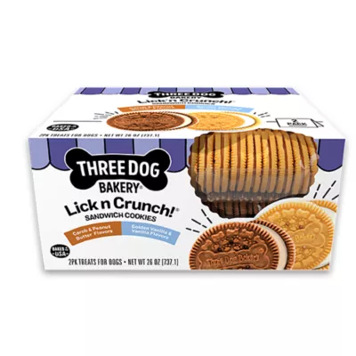 Product Three Dog Bakery Lick'n Crunch Carob and Vanilla 2 Pack 26 OZ