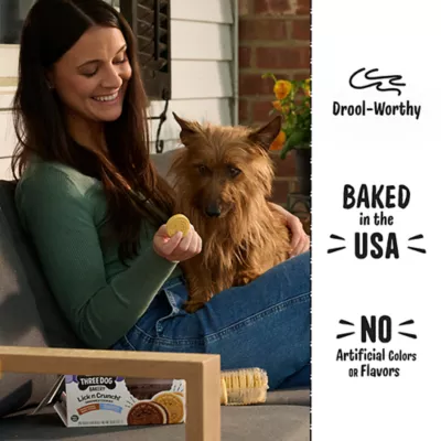 Product Three Dog Bakery Lick'n Crunch Carob and Vanilla 2 Pack 26 OZ