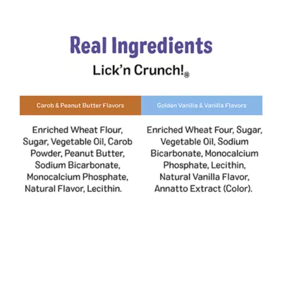 Product Three Dog Bakery Lick'n Crunch Carob and Vanilla 2 Pack 26 OZ