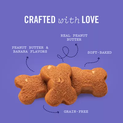 Product Three Dog Bakery Grain-Free Woofers Peanut Butter Banana 13 OZ