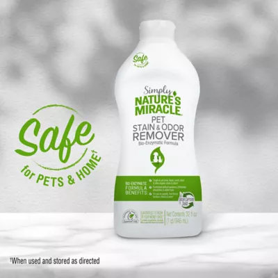Product Simply Nature's Miracle Pet Stain and Odor Remover, Made 86% with Plant-Derived Surfactants, 32 oz