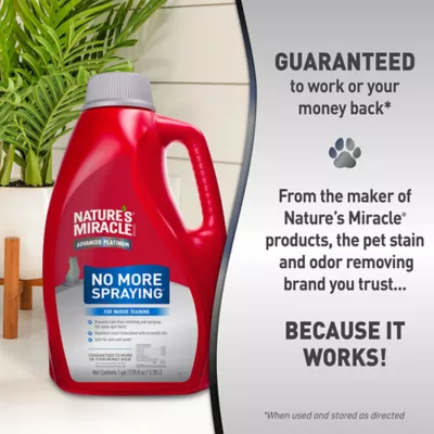 Product Nature's Miracle Advanced Platinum No More Spraying for Cat Indoor Training, 1 gal