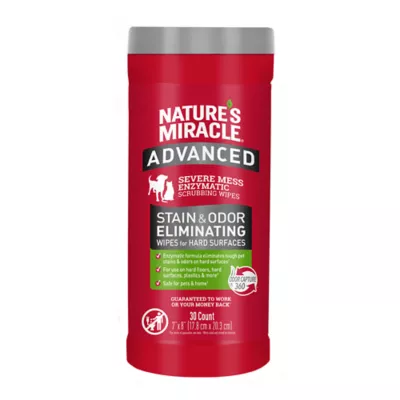 Product Nature's Miracle Advanced  Dog and Cat Stain and Odor Remover Wipes for Hard Surfaces, 30 Count