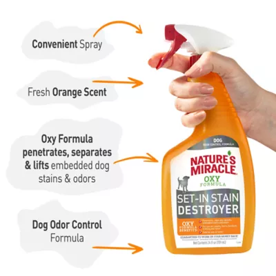 Product Nature's Miracle Oxy Formula Set-In Stain Destroyer for Dog Messes, Orange Scent, 24 oz