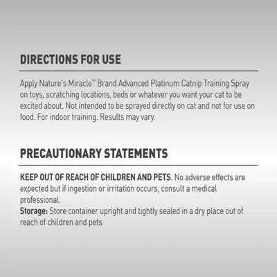 Product Natures Miracle Advanced Catnip Training Spray with Real Catnip Oil, 8 oz