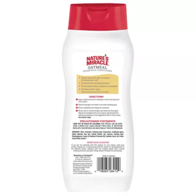 Product  Nature's Miracle™ Oatmeal Shampoo and Conditioner For Dogs, Pistachio Cream Scent, 16 Fl oz.