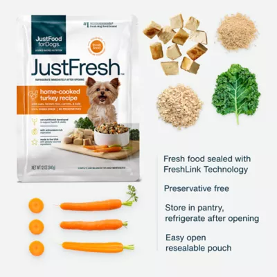 Product JustFoodForDogs JustFresh All Life Stages Fresh Dog Food - Turkey, 12 oz
