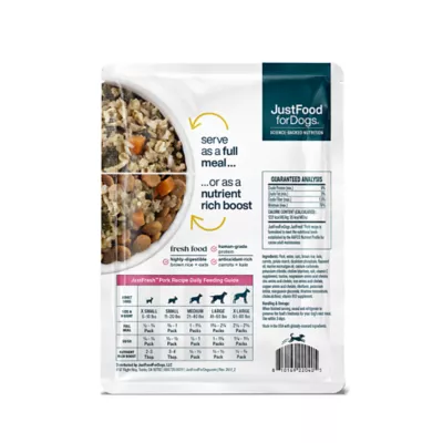 Product JustFoodForDogs JustFresh All Life Stages Fresh Dog Food - Pork, 12 oz