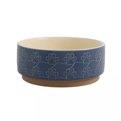 Product Top Paw® Quilted Paws Ceramic Dog Bowl
