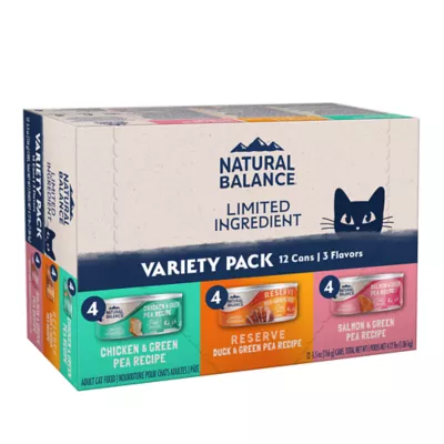 Product Natural Balance Limited Ingredient Wet Cat Food - Pate Variety Pack, 12 ct
