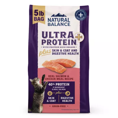 Product Natural Balance Ultra Protein+ Dry Cat Food, Skin/Coat/Digestive Health, Real Salmon & Chicken Meal