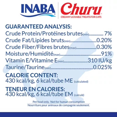 Product Inaba Churu Lickable Cat Treat Creamy Puree - Chicken with Crab Flavour, 4ct