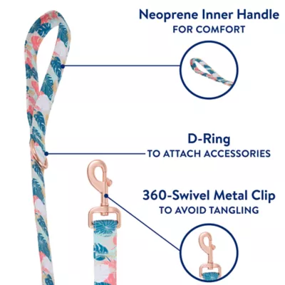 Product Top Paw® Tropical Leaves Dog Leash - 4 Ft