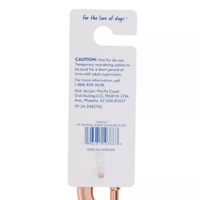 Product Top Paw® Tropical Leaves Dog Leash - 4 Ft