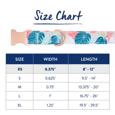 Product Top Paw® Tropical Leaves Dog Collar