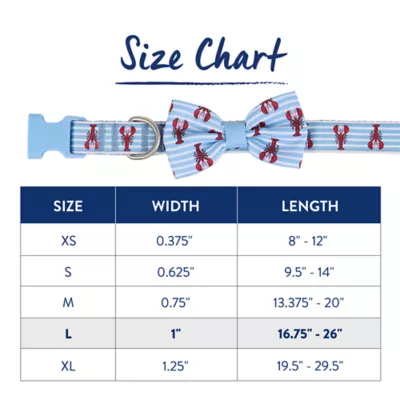 Product Top Paw® Blue Lobster Dog Collar with Bow