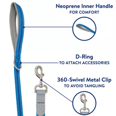 Product Top Paw® Reflective Dog Leash 6Ft x 1IN