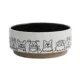 Product Top Paw® Black & White Dog Paw Ceramic Dog Bowl