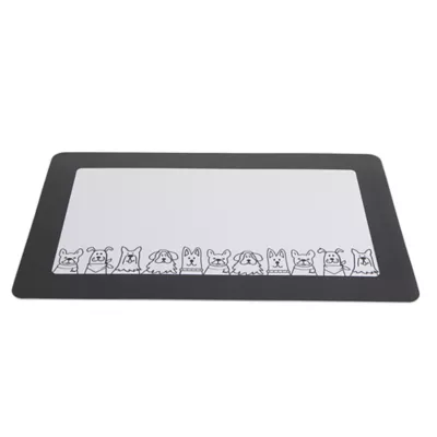 Product Top Paw® Black & White Dog Face Placemat