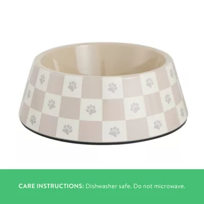 Product Top Paw® Checkered Melamine Dog Bowl, 24 oz