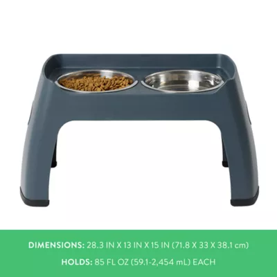 Product Top Paw® Blue Elevated Feeder