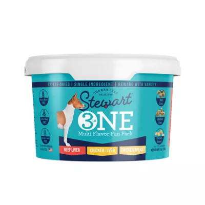 Product Stewart Freeze Dried 3 Flavors in 1 Tub Dog Treats 9 OZ