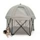 Product Carlson Pet Products Deluxe Gray Six Panel Pet Pen with Canopy